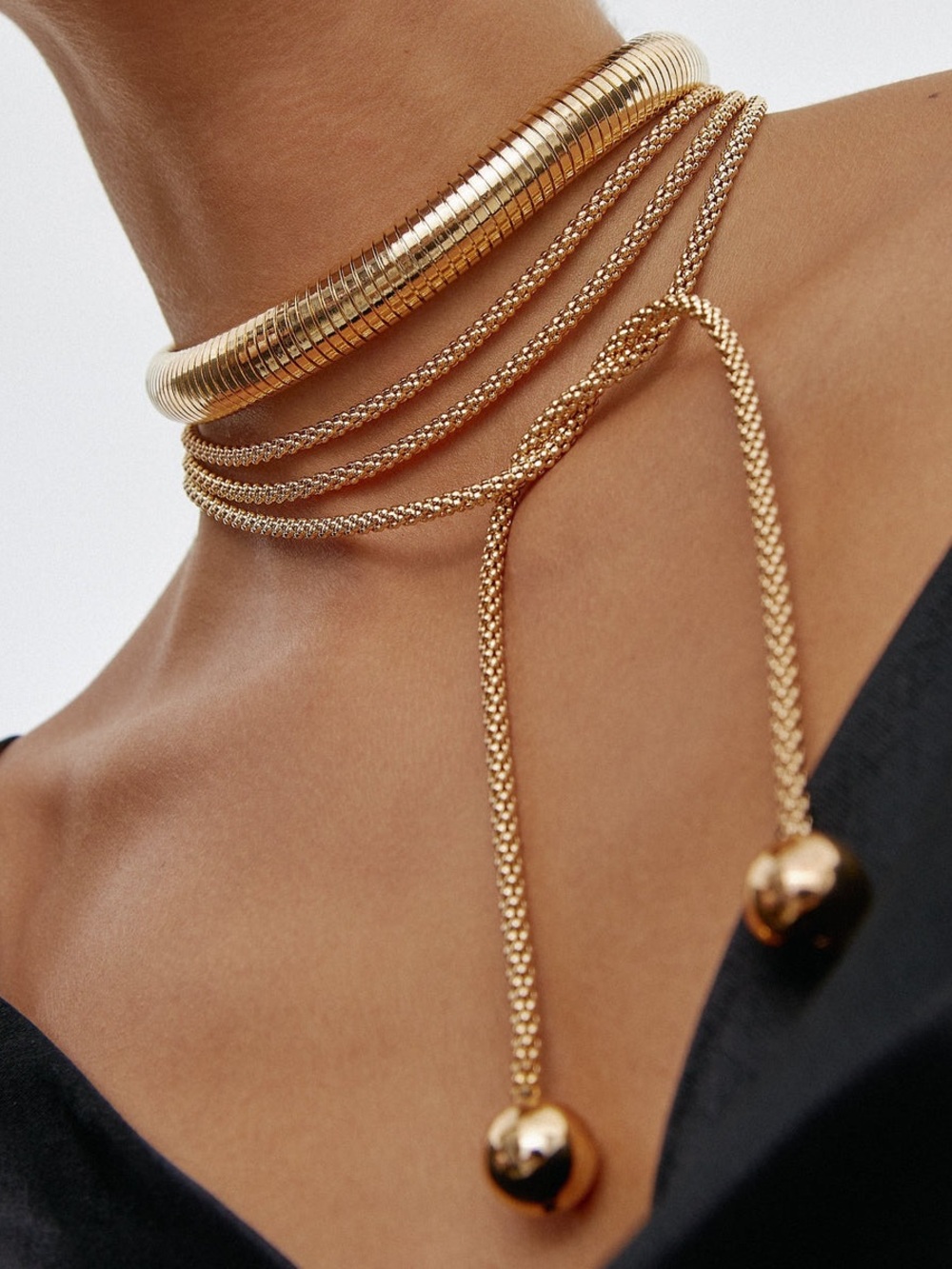 Multi Style Gold Wrap Necklace 18k gold plated